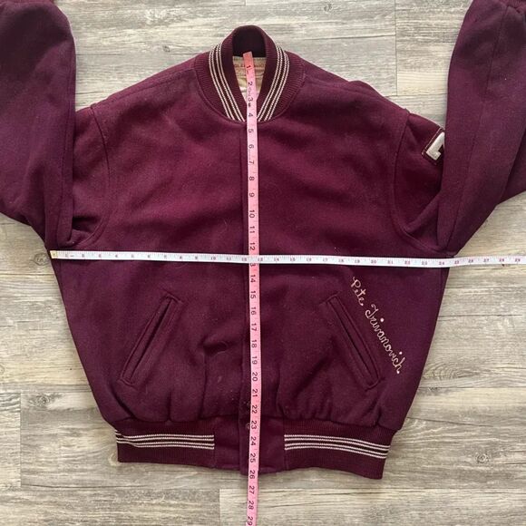 Vintage 40s Columbus Academy Vikings Varsity Jacket Size 44 Chain Stitched - Picture 8 of 8